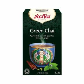 Ceai verde ayurvedic (Green Chai) ECO 30.6 g  (17 pliculete), Yogi Tea
