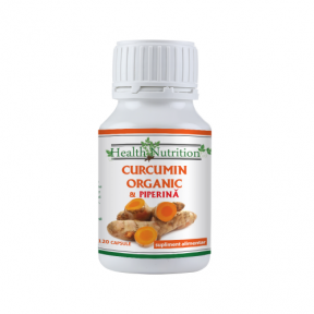 Curcumin Organic + Piperina 120 capsule - Health Nutrition