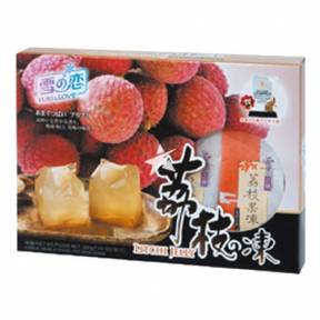 Jeleu desert cu aroma de litchi, 200 g (4 x 50 g), prajitura japoneza - Yuki & Love