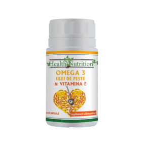 Omega3 ulei de peste 500 mg + Vitamina E 5mg 60 capsule moi - Health Nutrition