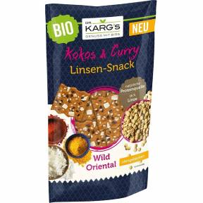 Snack din spelta si linte, cu cocos si curry, ECO, 85 g, Dr. Karg's