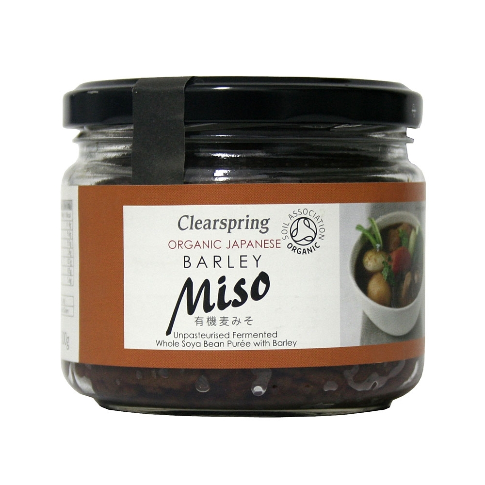 Barley Miso - pasta Miso din soia si orz nepasteurizata ECO 300 g, Clearspring