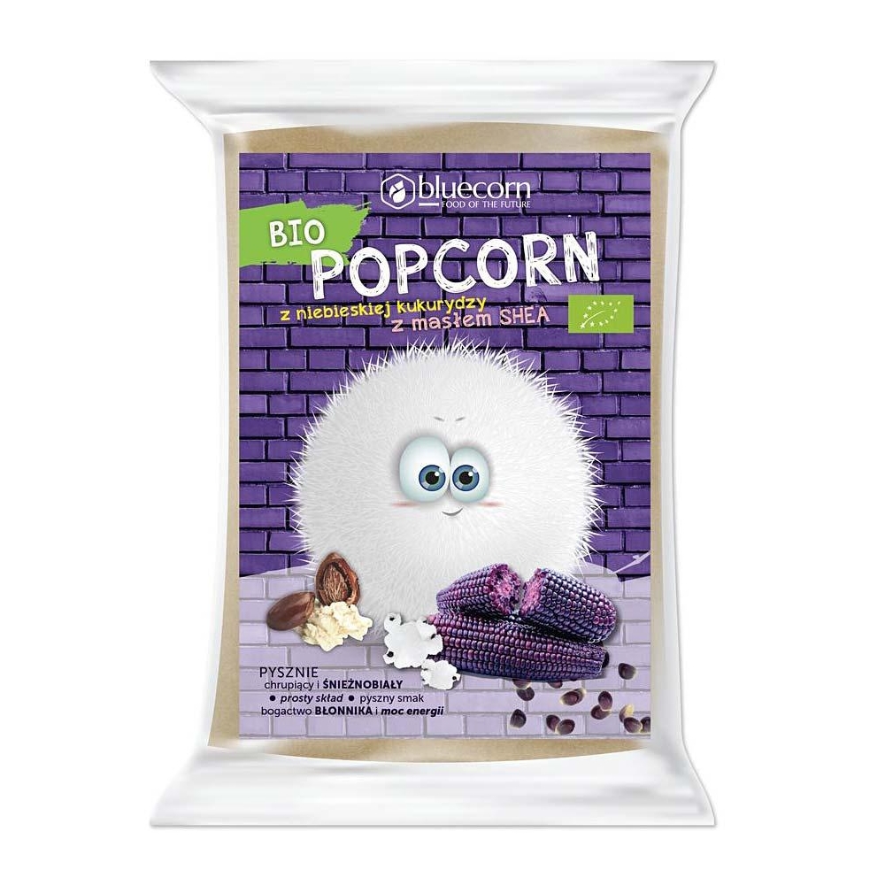 Porumb albastru de popcorn, pentru microunde, fara gluten, ECO, 100 g, Bluecorn
