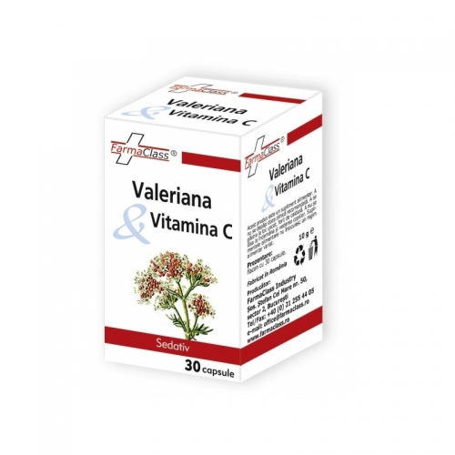 Valeriana Vitamina C 30 cp Farmaclass